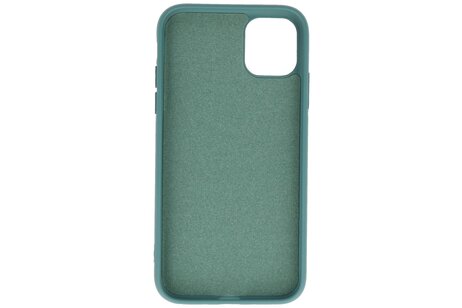 BAOHU Fashion Backcover Telefoonhoesje - Color Hoesje - Geschikt voor iPhone 11 Pro - Donker Groen