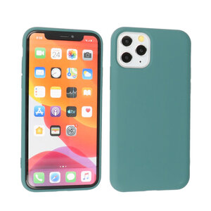 BAOHU Fashion Backcover Telefoonhoesje - Color Hoesje - Geschikt voor iPhone 11 Pro - Donker Groen