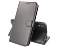 BAOHU Echt Lederen Book Case Hoesje - Leren Portemonnee Telefoonhoesje - Geschikt voor iPhone X - XS - Zwart