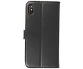 BAOHU Echt Lederen Book Case Hoesje - Leren Portemonnee Telefoonhoesje - Geschikt voor iPhone X - XS - Zwart