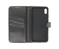 BAOHU Echt Lederen Book Case Hoesje - Leren Portemonnee Telefoonhoesje - Geschikt voor iPhone X - XS - Zwart