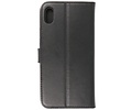 Echt Lederen Book Case Hoesje - Leren Portemonnee Telefoonhoesje - Geschikt voor iPhone XS Max - Zwart