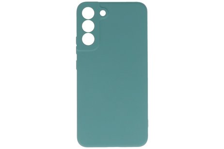 Fashion Backcover Telefoonhoesje - Color Hoesje - Geschikt voor Samsung Galaxy S22 - Donker Groen