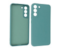 Fashion Backcover Telefoonhoesje - Color Hoesje - Geschikt voor Samsung Galaxy S22 - Donker Groen