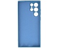 BAOHU Fashion Backcover Telefoonhoesje - Color Hoesje - Geschikt voor Samsung Galaxy S22 Ultra - Navy