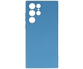 BAOHU Fashion Backcover Telefoonhoesje - Color Hoesje - Geschikt voor Samsung Galaxy S22 Ultra - Navy