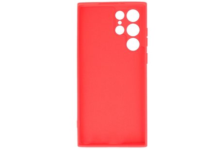 Fashion Backcover Telefoonhoesje - Color Hoesje - Geschikt voor Samsung Galaxy S22 Ultra - Rood