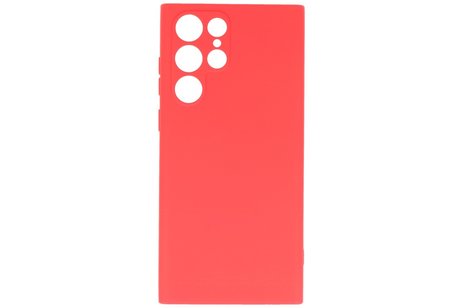 BAOHU Fashion Backcover Telefoonhoesje - Color Hoesje - Geschikt voor Samsung Galaxy S22 Ultra - Rood