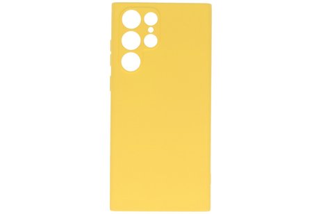 BAOHU Fashion Backcover Telefoonhoesje - Color Hoesje - Geschikt voor Samsung Galaxy S22 Ultra - Geel
