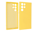 BAOHU Fashion Backcover Telefoonhoesje - Color Hoesje - Geschikt voor Samsung Galaxy S22 Ultra - Geel