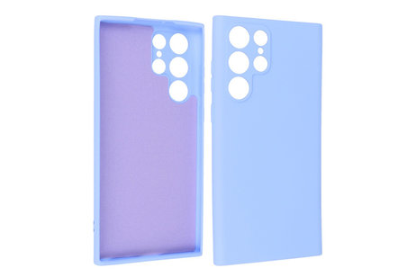 BAOHU Fashion Backcover Telefoonhoesje - Color Hoesje - Geschikt voor Samsung Galaxy S22 Ultra - Paars