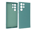 BAOHU Fashion Backcover Telefoonhoesje - Color Hoesje - Geschikt voor Samsung Galaxy S22 Ultra - Donker Groen