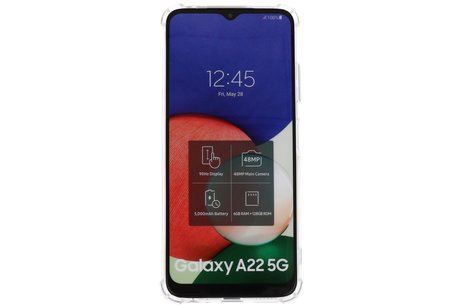 BAOHU Schokbestendig Back Cover - Shock Proof Hoesje - Geschikt voor Samsung Galaxy A22 5G - Transparant