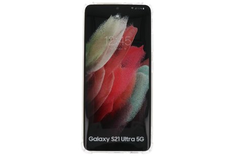 BAOHU Schokbestendig Back Cover - Shock Proof Hoesje - Geschikt voor Samsung Galaxy S21 Ultra - Transparant