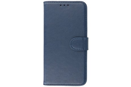BAOHU Hoesje Geschikt voor iPhone 13 - Kaarthouder Book Case Telefoonhoesje - Navy