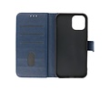 BAOHU Hoesje Geschikt voor iPhone 13 - Kaarthouder Book Case Telefoonhoesje - Navy