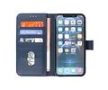 BAOHU Hoesje Geschikt voor iPhone 13 - Kaarthouder Book Case Telefoonhoesje - Navy