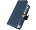 BAOHU Hoesje Geschikt voor iPhone 13 - Kaarthouder Book Case Telefoonhoesje - Navy