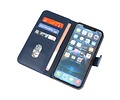 BAOHU Hoesje Geschikt voor iPhone 13 - Kaarthouder Book Case Telefoonhoesje - Navy