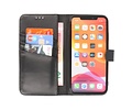 BAOHU Echt Lederen Book Case Hoesje - Leren Portemonnee Telefoonhoesje - Geschikt voor iPhone XR - Zwart