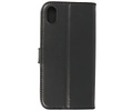 BAOHU Echt Lederen Book Case Hoesje - Leren Portemonnee Telefoonhoesje - Geschikt voor iPhone XR - Zwart