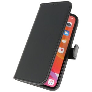 Echt Lederen Book Case Hoesje - Leren Portemonnee Telefoonhoesje - Geschikt voor iPhone 11 - Zwart