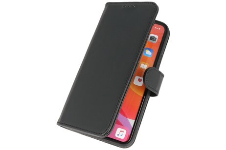 BAOHU Echt Lederen Book Case Hoesje - Leren Portemonnee Telefoonhoesje - Geschikt voor iPhone 11 Pro - Zwart
