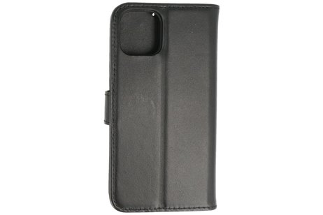Echt Lederen Book Case Hoesje - Leren Portemonnee Telefoonhoesje - Geschikt voor iPhone 11 Pro - Zwart