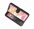 BAOHU Echt Lederen Book Case Hoesje - Leren Portemonnee Telefoonhoesje - Geschikt voor iPhone 11 Pro Max - Zwart