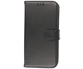 Echt Lederen Book Case Hoesje - Leren Portemonnee Telefoonhoesje - Geschikt voor iPhone 12 Mini - Zwart
