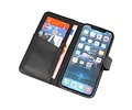BAOHU Echt Lederen Book Case Hoesje - Leren Portemonnee Telefoonhoesje - Geschikt voor iPhone 12 Pro Max - Zwart