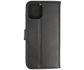 BAOHU Echt Lederen Book Case Hoesje - Leren Portemonnee Telefoonhoesje - Geschikt voor iPhone 12 Pro Max - Zwart