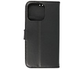 BAOHU Echt Lederen Book Case Hoesje - Leren Portemonnee Telefoonhoesje - Geschikt voor iPhone 13 Pro - Max Zwart