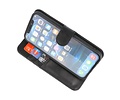 BAOHU Echt Lederen Book Case Hoesje - Leren Portemonnee Telefoonhoesje - Geschikt voor iPhone 13 Pro - Max Zwart