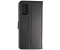 Echt Lederen Book Case Hoesje - Leren Portemonnee Telefoonhoesje - Geschikt voor Samsung Galaxy S20 - Zwart
