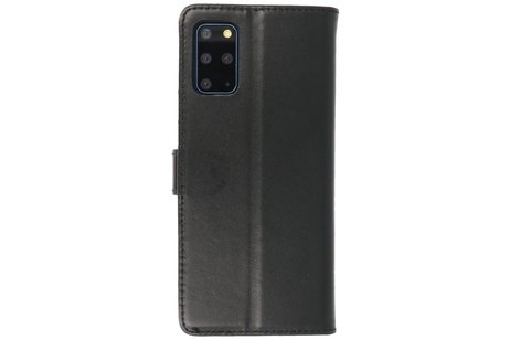 BAOHU Echt Lederen Book Case Hoesje - Leren Portemonnee Telefoonhoesje - Geschikt voor Samsung Galaxy S20 Plus - Zwart