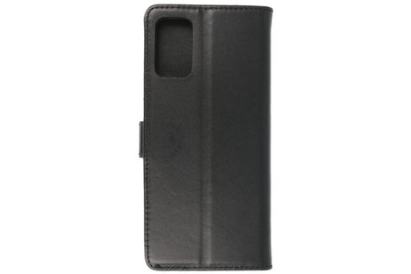 BAOHU Echt Lederen Book Case Hoesje - Leren Portemonnee Telefoonhoesje - Geschikt voor Samsung Galaxy S20 Plus - Zwart