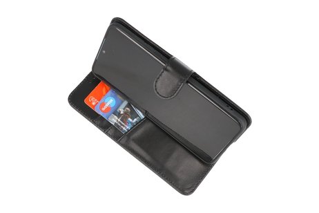 BAOHU Echt Lederen Book Case Hoesje - Leren Portemonnee Telefoonhoesje - Geschikt voor Samsung Galaxy S20 Plus - Zwart