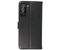 Echt Lederen Book Case Hoesje - Leren Portemonnee Telefoonhoesje - Geschikt voor Samsung Galaxy S21 - Zwart