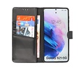BAOHU Echt Lederen Book Case Hoesje - Leren Portemonnee Telefoonhoesje - Geschikt voor Samsung Galaxy S21 Plus - Zwart