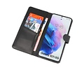 BAOHU Echt Lederen Book Case Hoesje - Leren Portemonnee Telefoonhoesje - Geschikt voor Samsung Galaxy S21 Plus - Zwart
