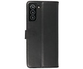 BAOHU Echt Lederen Book Case Hoesje - Leren Portemonnee Telefoonhoesje - Geschikt voor Samsung Galaxy S21 Plus - Zwart