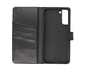 BAOHU Echt Lederen Book Case Hoesje - Leren Portemonnee Telefoonhoesje - Geschikt voor Samsung Galaxy S21 Plus - Zwart