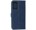 BAOHU Hoesje Geschikt voor de Oppo A16 - A53s 5G - A55 5G - Kaarthouder Book Case Telefoonhoesje - Navy