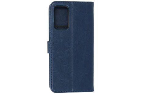 BAOHU Hoesje Geschikt voor de Oppo A16 - A53s 5G - A55 5G - Kaarthouder Book Case Telefoonhoesje - Navy