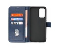 BAOHU Hoesje Geschikt voor de Oppo A16 - A53s 5G - A55 5G - Kaarthouder Book Case Telefoonhoesje - Navy