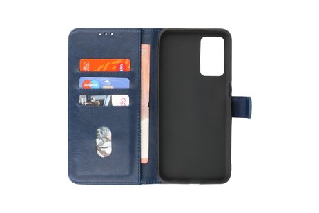 BAOHU Hoesje Geschikt voor de Oppo A16 - A53s 5G - A55 5G - Kaarthouder Book Case Telefoonhoesje - Navy