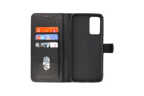 BAOHU Hoesje Geschikt voor de Oppo A16 - A53s 5G - A55 5G - Kaarthouder Book Case Telefoonhoesje - Zwart