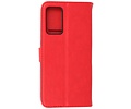 BAOHU Hoesje Geschikt voor de Oppo A16 - A53s 5G - A55 5G - Kaarthouder Book Case Telefoonhoesje - Rood