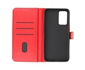 BAOHU Hoesje Geschikt voor de Oppo A16 - A53s 5G - A55 5G - Kaarthouder Book Case Telefoonhoesje - Rood